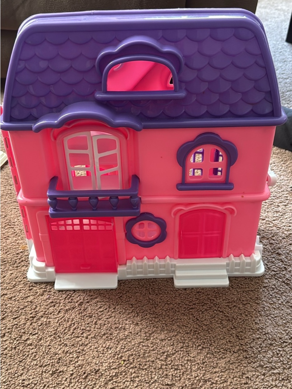 Kids Pink and Purple Play Dollhouse - Classic Pretend Play